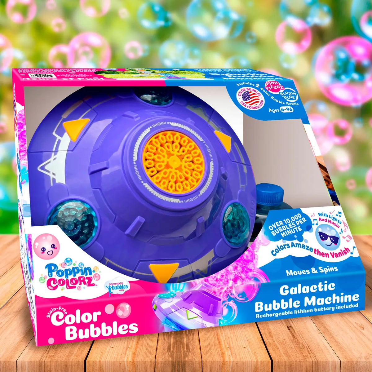 South Beach Bubbles Poppincolorz Galactic Bubble Machine – Growing