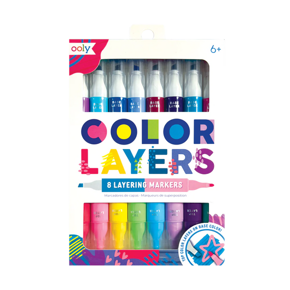Ooly Color Layers Double Ended Layering Markers - Set of 8