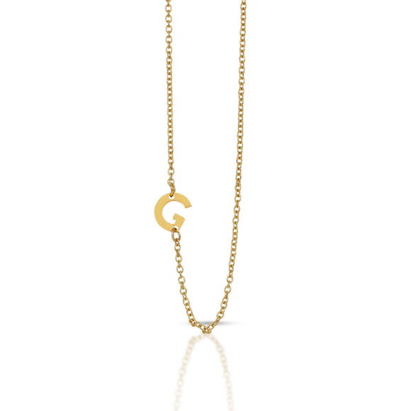 Lucky Feather Celebrate You Initial Necklace - G