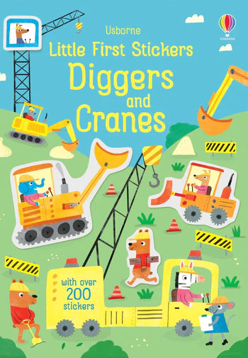 Usborne Little First Sticker Book: Diggers and Cranes – Growing