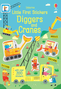 Usborne Little First Stickers Diggers and Cranes
