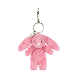 Jellycat Bashful Bunny Pink Bag Charm 7"