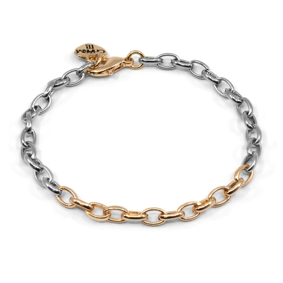 Charm It Two-Tone Chain Bracelet