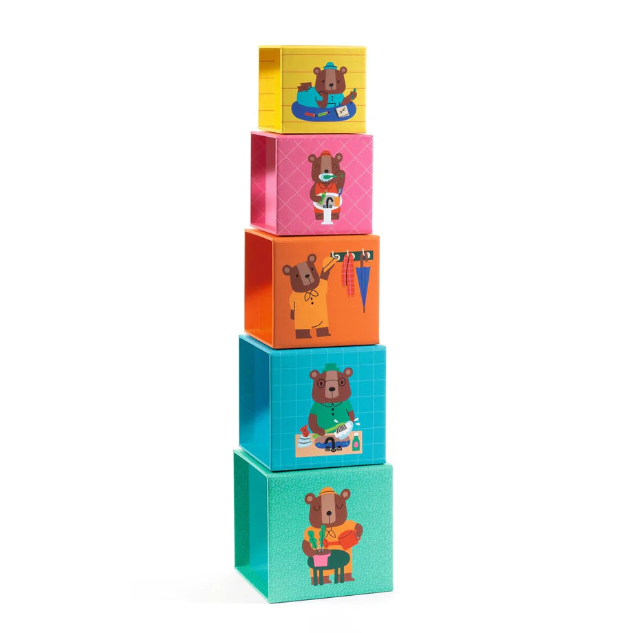 Djeco TopaniHouse Nest and Stack + Animals Growing Tree Toys