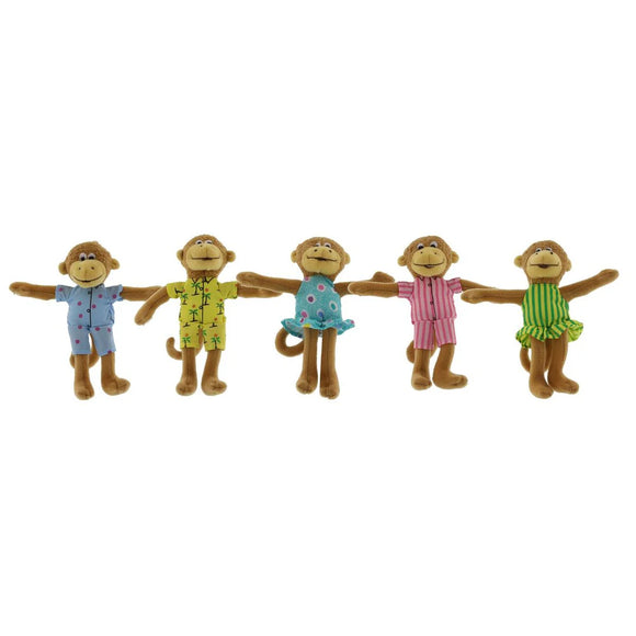 MerryMakers: Five Little Monkeys Finger Puppet Set