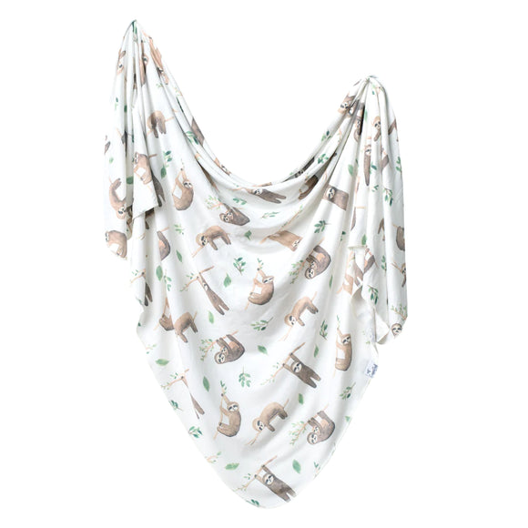 Copper Pearl: Knit Swaddle Blanket - Noah