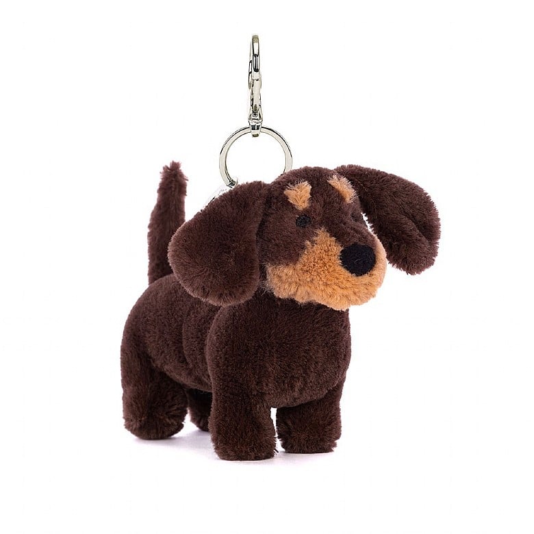 Jellycat Otto Sausage Dog Bag Charm 4" Growing Tree Toys