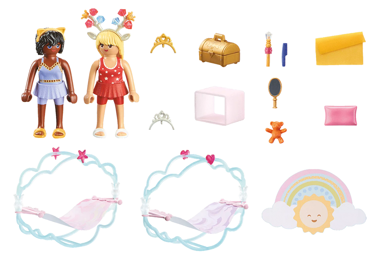 Playmobil Princess w/ blue & pink dress & apple - Figure