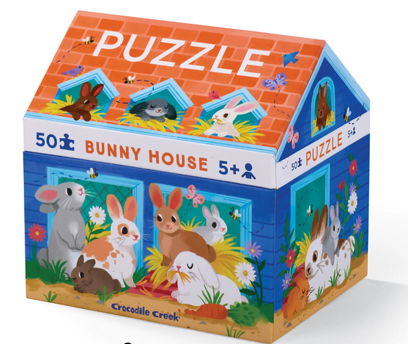 Crocodile Creek 50 Piece House Puzzle Bunny House