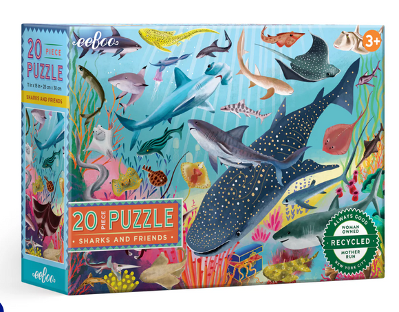 eeBoo Sharks and Friends 20 Piece Puzzle