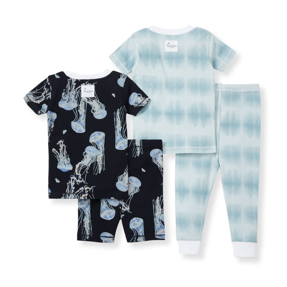 Burt's Bees Organic Snug Fit Two-Piece Pajamas 2-Pack: I'm Jelly & Printed Tie Dye
