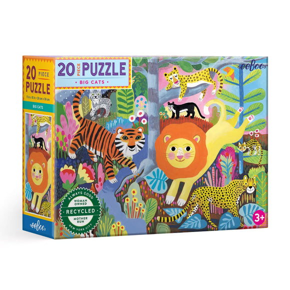 eeBoo 20 Piece Puzzle Big Jungle Cats