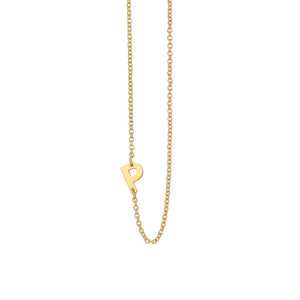 Lucky Feather Celebrate You Initial Necklace - P