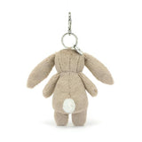 Jellycat Bashful Bunny Blossom Beige Bag Charm 7”
