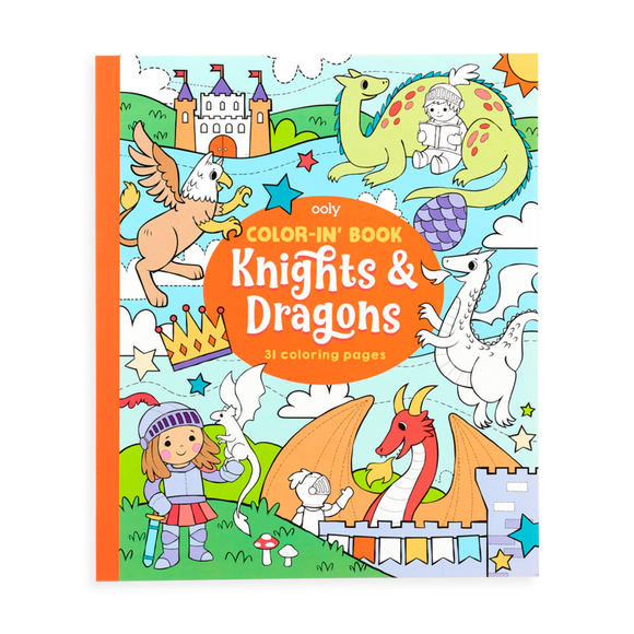 Ooly Color-In' Book - Knights & Dragons - Discontinued