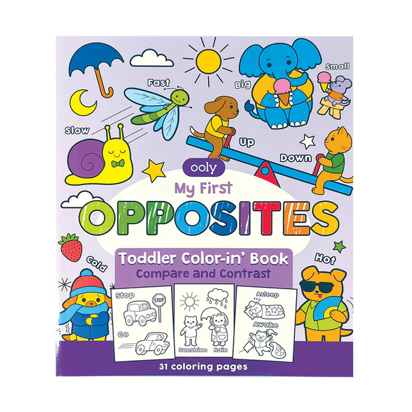 Ooly Color-In' Book Toddler - My First Opposites