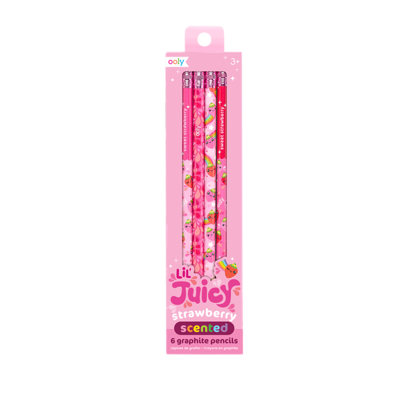 Ooly Lil Juicy Scented Graphite Pencils - Strawberry
