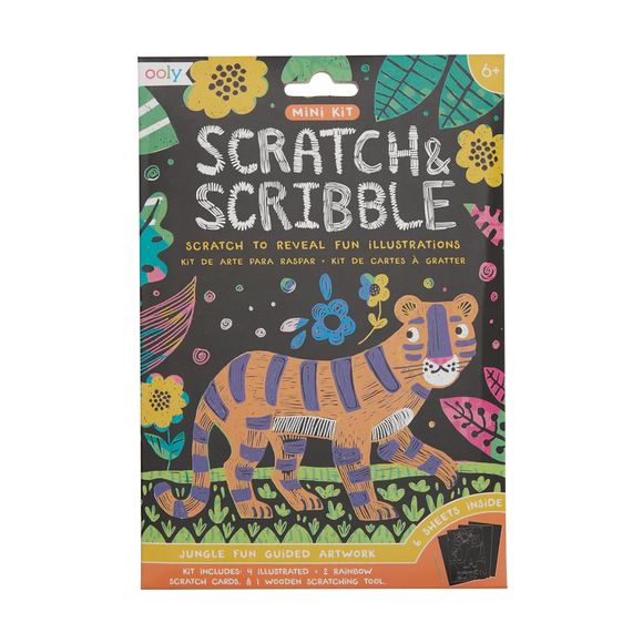Ooly Scratch & Scribble Mini Scratch Art Kit - Jungle Fun