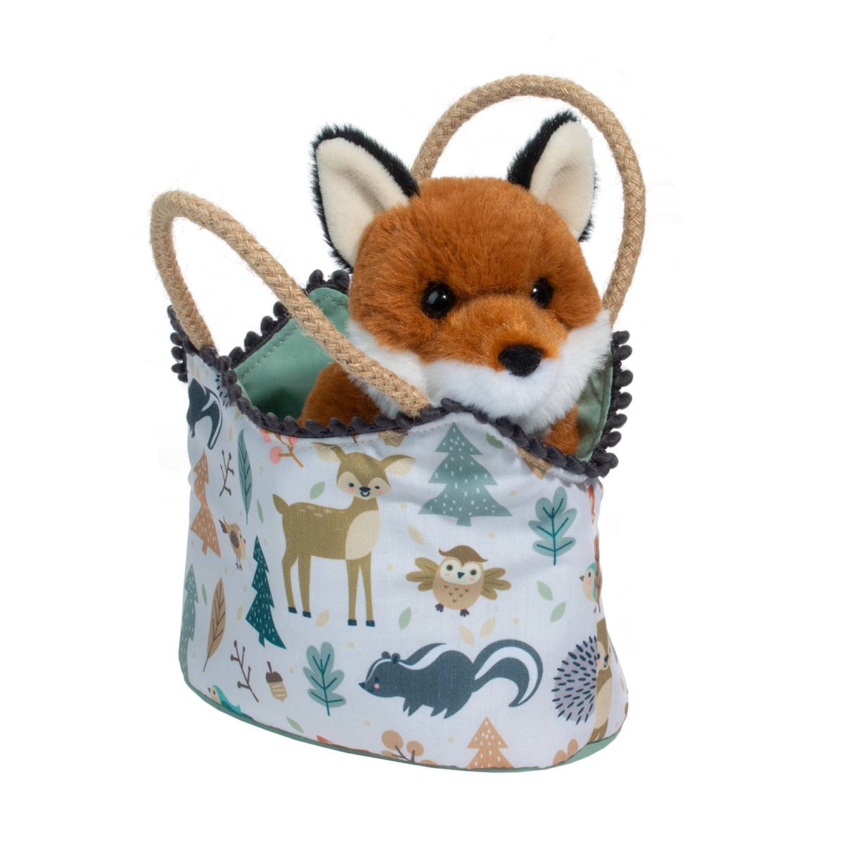 タグ箱付き　timmy woods　ラサアプソ　犬型　バッグ Douglas Sassy Pet Sak Magical Forest with Sitting Fox 6.5