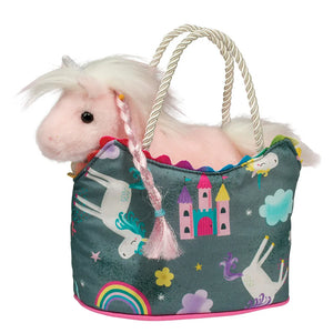 Douglas Sassy Pet Sak Fun Castle with Pink Unicorn 6.5"