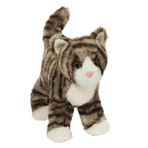 Douglas Zigby Gray Stripe Cat 8"