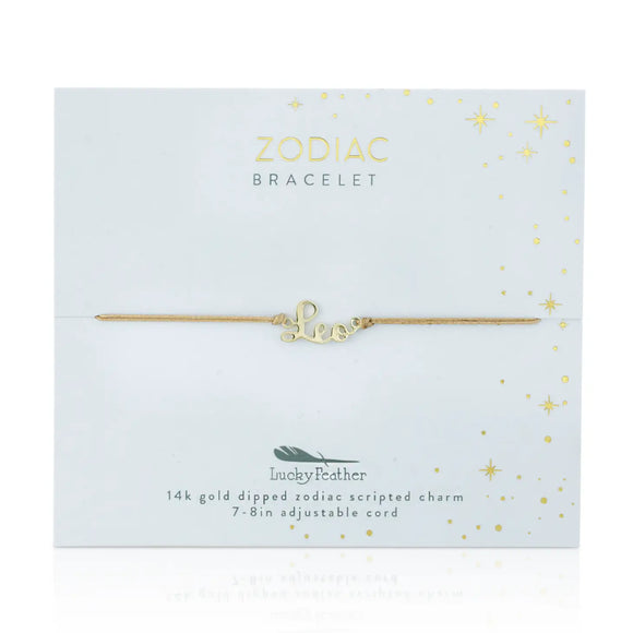 Lucky Feather Zodiac Bracelet: Leo