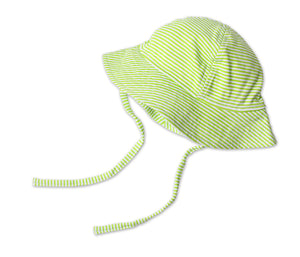 Zutano Baby Sun Hat Lime Candy Stripe - Retired