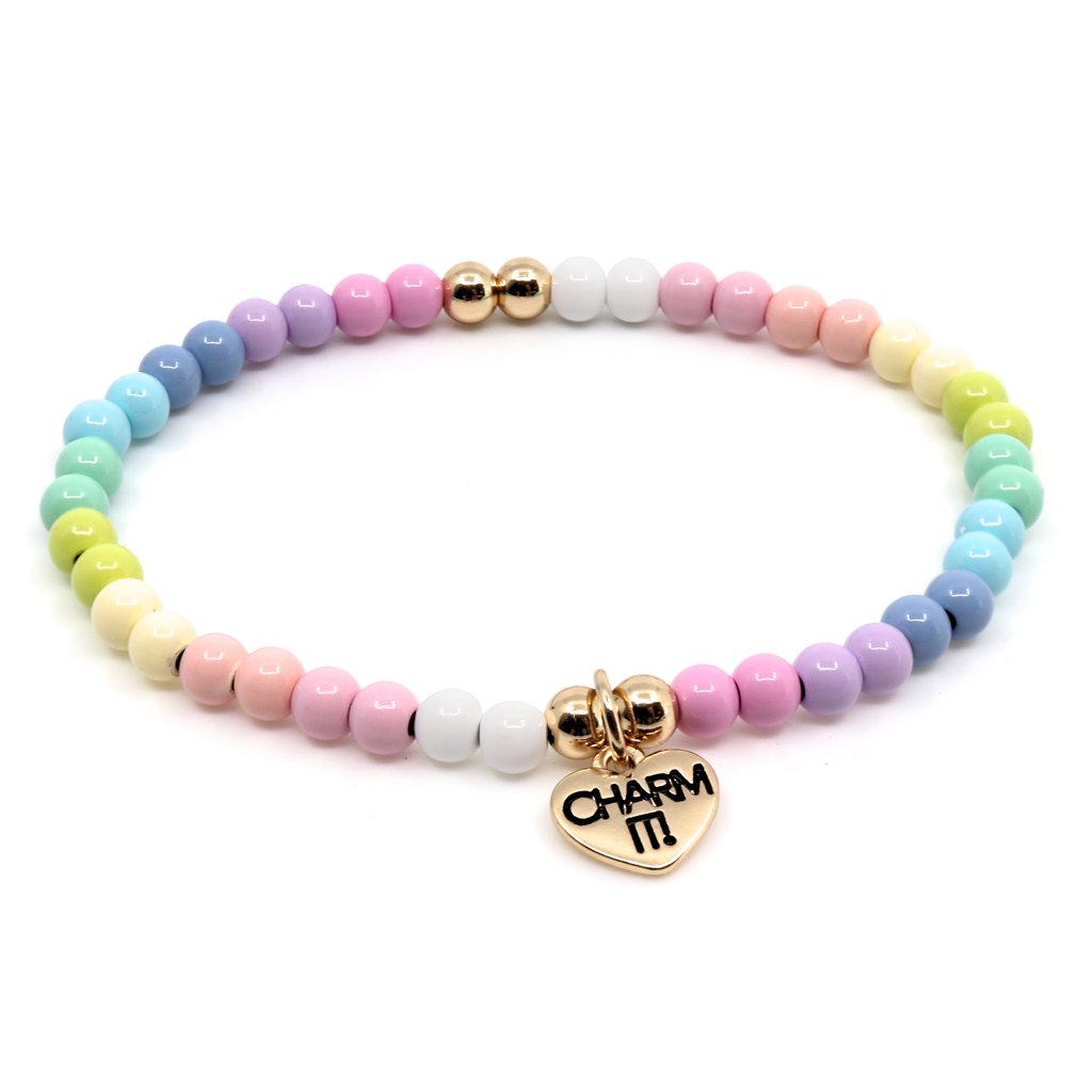 Charm It Bracelet Bead Stretch 4mm Pastel Rainbow – Growing Tree Toys