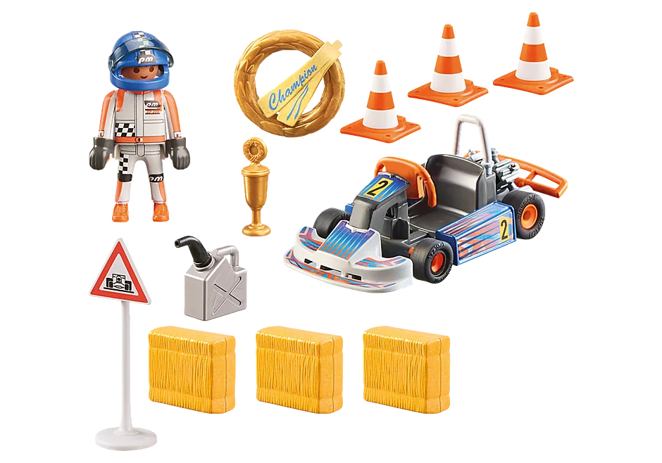 Playmobil Sports & Action: Go-Kart Racer Gift Set 71187 – Growing Toys