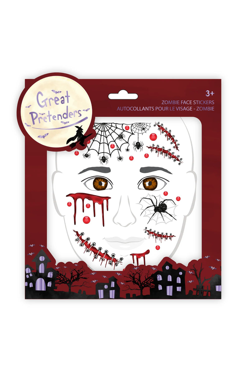 Great Pretenders Zombie Face Stickers – Growing Tree Toys