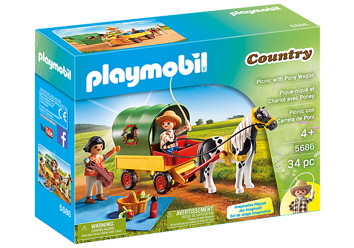 Playmobil Country: Picnic with Pony Wagon – Growing Tree Toys