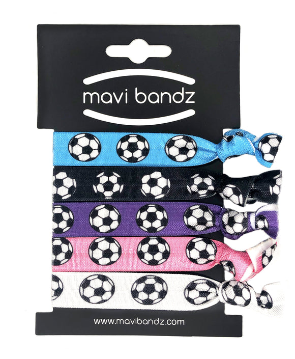 Mavi Bandz Knot Hair Ties - Soccer Hair Ties