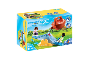 Playmobil 1.2.3 Aqua: Water Seesaw with Watering Can - Discontinued