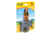 Playmobil 1.2.3 Zookeeper with Elephant
