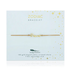Lucky Feather Zodiac Bracelet: Pisces