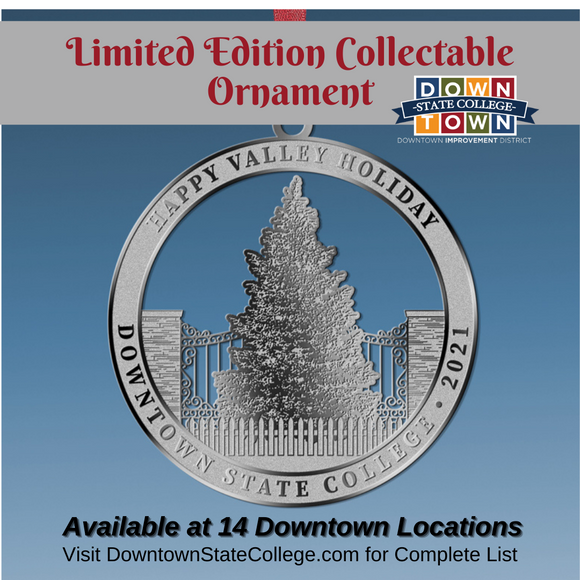 Downtown State College Holiday Ornament - Allen Street Gates 2021