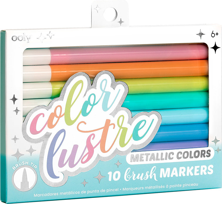 Ooly Pastel Color Lustre Metallic Brush Markers – Growing Tree Toys