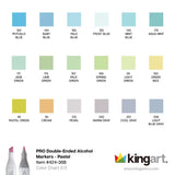 Kingart® Pro Double-Ended Alcohol Markers - 36 Pastel Colors