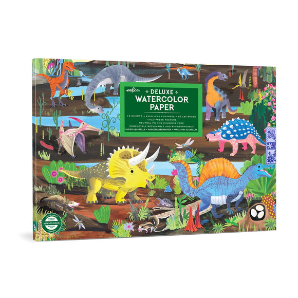 eeBoo Watercolor Pad: Dinosaur