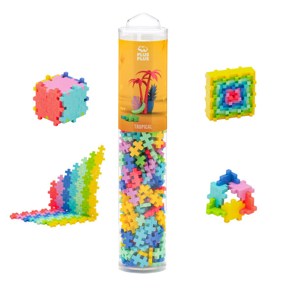 Plus-Plus® Open Play Tube - 240pc Tropical Mix