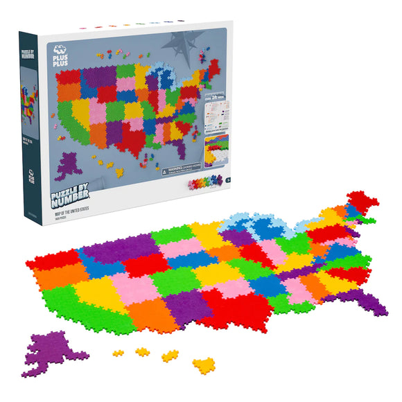Plus-Plus Puzzle By Number ® : Map of the United States
