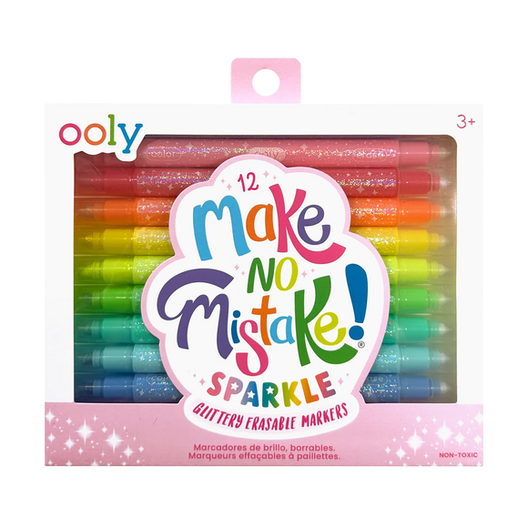 Ooly Make no Mistake!: Glittery Erasable Markers (Set of 12)