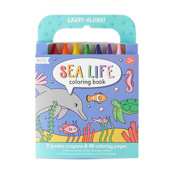 Ooly Carry-Along Coloring Book - Sea Life