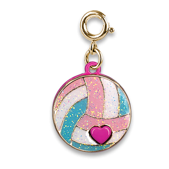 Charm It Gold Glitter Volleyball Charm