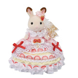 Calico Critters Freya's Birthday Celebration Strawberry Cake Dress