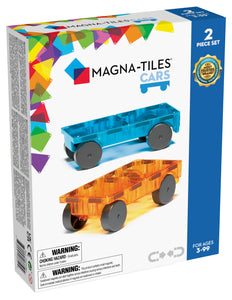 Magna-Tiles Car Expansion 2-piece set - Blue/Orange