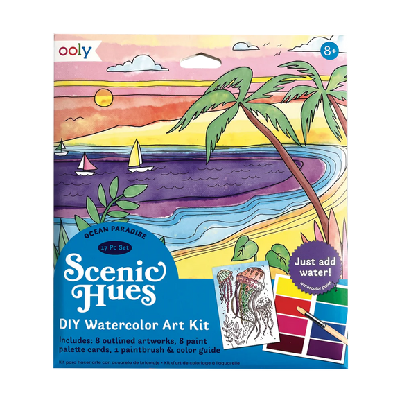 Ooly Scenic Hues DIY Watercolor Art Kit - Ocean Paradise