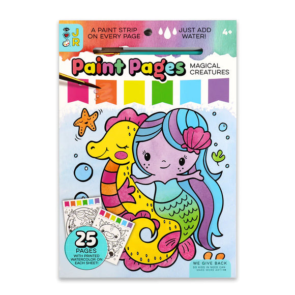 Bright Stripes Paint Pages: Magical Creatures