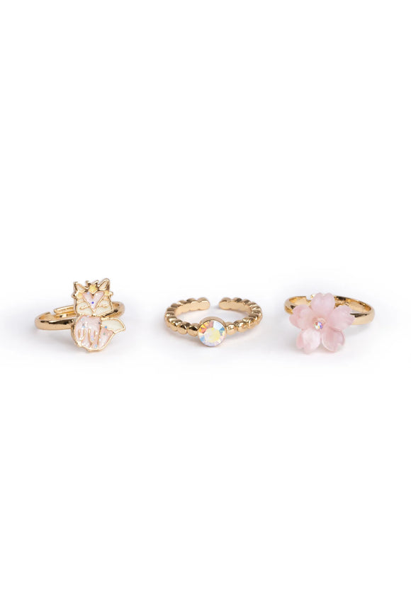Great Pretenders Boutique Foxy Floral Rings (includes 3)