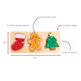 Pearhead® Wooden Christmas Shapes Puzzle